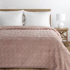 Zdjęcie Koc akrylowy 200x220 pudrowy Eurofirany Nancy D91 - Mikstat