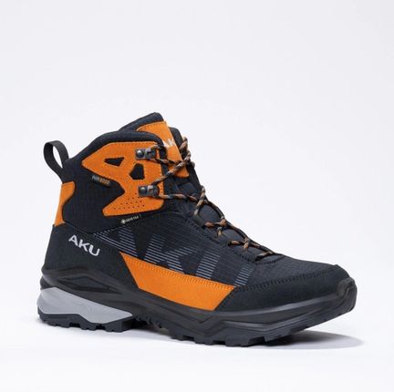 Aku buty sportowe trekkingowe męskie Adapta Gore-tex skórzane czarne pomarańczowe