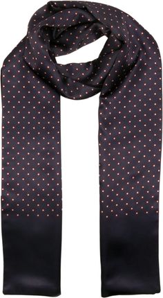 Granatowy szal męski w drobne kwiatki L35