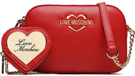LOVE MOSCHINO – czerwona torebka damska z dopinaną saszetką