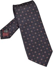 Zdjęcie Granatowy krawat jedwabny w kółeczka i kropki - Puck