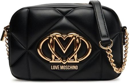 LOVE MOSCHINO – czarna torebka damska na ramię z regulowanym paskiem