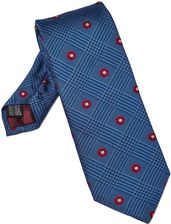 Zdjęcie Niebieski krawat w kratę i malinowe kwiatki - Łomianki