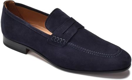 Granatowe  zamszowe mokasyny Delave 46