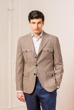 Zdjęcie Marynarka safari beżowo brązowa 58 - Łomianki