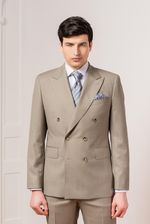 Zdjęcie Dwurzędowa beżowa marynarka 50 - Gdańsk