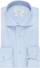 Zdjęcie Extra długa błękitna koszula taliowana (SLIM FIT) 41 - Gdańsk