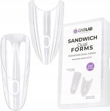 Gnb-Lab Podw�jne Kanapkowe Dual Formy Do Budowy Paznokci Sandwich Forms Owal 15 Rozmiar�w 240szt.