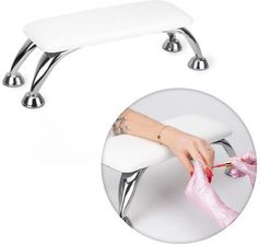 Zdjęcie Molly Nails Podpórka Do Manicure Na Srebrnych Nóżkach Biała - Ozorków