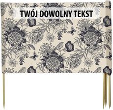 Zdjęcie KORB GLASS Parawan 3 Panelowy Czarne Kwiaty (5906593141821) - Biskupiec