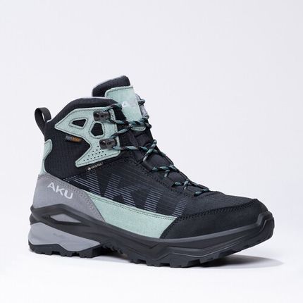 Aku buty sportowe trekkingowe damskie Adapta Gore-tex skórzane czarne zielone