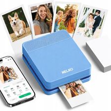 Zdjęcie Drukarka Bluetooth NELKO PP03 Druk Zdjęć Kolor 600DPI do Telefonu Smartfona PP03 / Niebieski - Świdwin