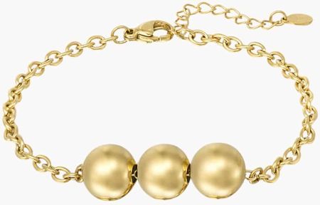 Pozłacana bransoletka z trzema kulkami