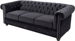 Zdjęcie Invicta Interior sofa chesterfield 47033 czarny aksamit 4251854751143 - Oświęcim