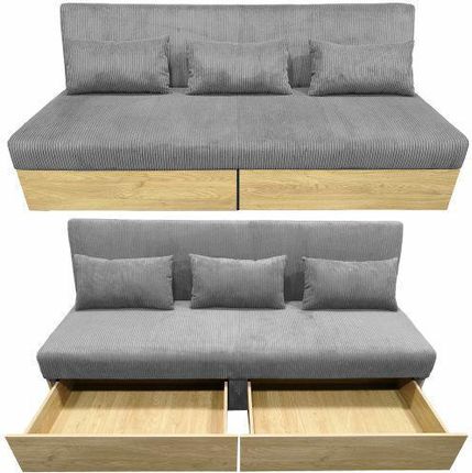 Kontrasto sofa sztruks Daisy S108 szary 5907368792620