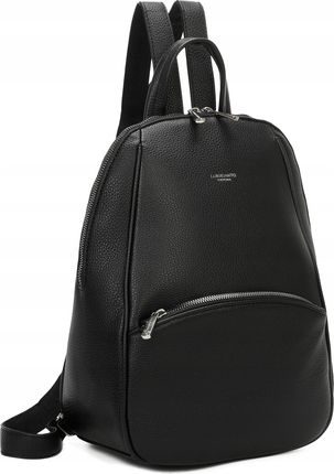 Luigisanto Stylowy Miejski Plecak Damski Czarny Skóra Ekologiczna