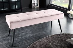 Zdjęcie Invicta Interior Boutique Ławka tapicerowana aksamit różowy 100 cm - Bieruń