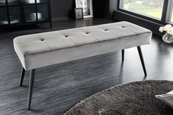 Zdjęcie Invicta Interior Boutique Ławka 100 cm aksamit ciemnoszary - Libiąż