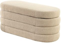 Zdjęcie Invicta Interior VOQUE Ławka tapicerowana 115 cm bouclé taupe - Pszów