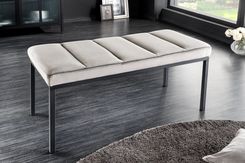 Zdjęcie Invicta Interior Boutique Ławka aksamit jasnoszara 80 cm - Osiek