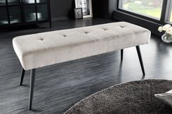 Zdjęcie Invicta Interior Boutique Ławka 100 cm sztruks jasnoszary - Tychy