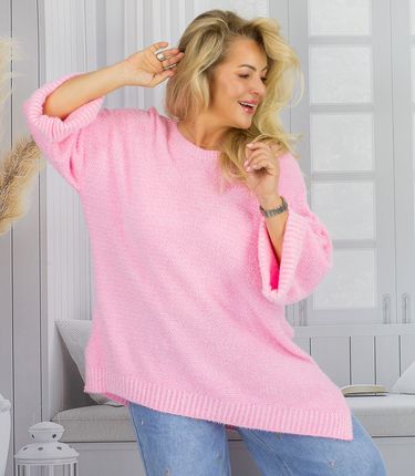 Asymetryczny neonowy sweter oversize luźny MEGA miękki