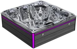 HYDROSAN - Wanna SPA Jacuzzi ogrodowe z hydromasa�em 5-osobowa 230x230 cm ODYSSEY OBUDOWA SZARA DESKA F24 SPA748