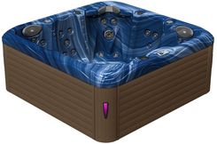 HYDROSAN - Wanna SPA Jacuzzi ogrodowe z hydromasa�em 5-osobowa 200x200 cm 230V  NIEBIESKA FALA OCEANU OBUDOWA KAWA SPA752