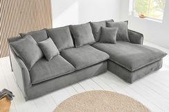 Zdjęcie Invicta Interior Sofa Heaven 255 cm Cord szara 43445 KOD 4251561906379 - Ustroń