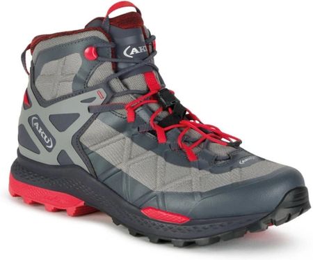 Aku buty trekkingowe męskie Rocket Gore-tex turystyczne za kostkę szare czerwone