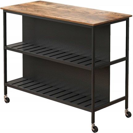 FODYM Wyspa kuchenna stół barowy szafka na kółkach regał wózek 2 półki 5904890439610
