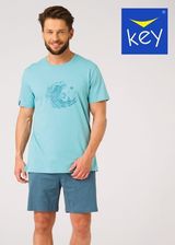 Zdjęcie PIŻAMA KEY MNS-738 A26 (kolor turkus, rozmiar XL) - Pacanów