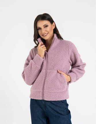Bluza Damska Ciepła Śliczna Sherpa ze Stójką RÓŻOWA MORAJ 2XL/3XL