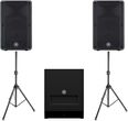 Zestaw nagłośnieniowy Yamaha, 2x kolumna DBR12, 1x subwoofer DXS15 mkII, 2x statyw, 2x kabel