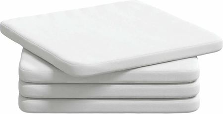 vidaXl Poduszki Na Siedziska 4 Pcs Biały 40x40x3cm Tkanina 42015200