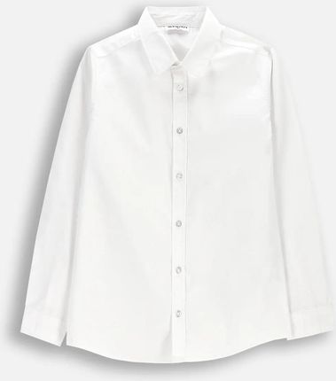 Koszula z długim rękawem biała z kołnierzykiem