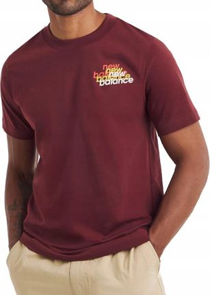Koszulka na co dzień Męska New Balance Bawełniana Sportowa