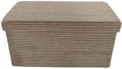 Kontrasto Pufa otwierana ze schowkiem sztruksowa br�zowa 60x30 cm KONT_5907368783192
