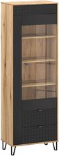 Zdjęcie Mebel Bos witryna Bellano 1W2S dąb evoke/czarny 5905342315063 - Dziwnów