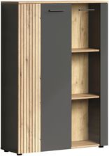 Zdjęcie Mebel Bos witryna niska Esteban 2D1W grafit/dąb evoke 5905342313397 - Raszków