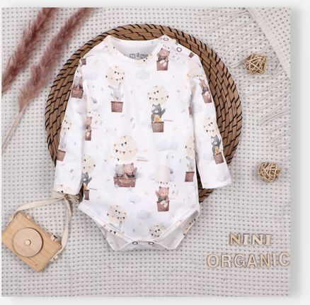Body niemowlęce BALLOON FRIENDS z bawełny organicznej