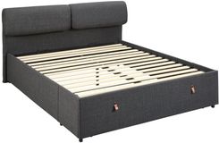 Zdjęcie Actona Calvi Basel 19 Łóżko tapicerowane ciemny szary 140x190cm - Knurów