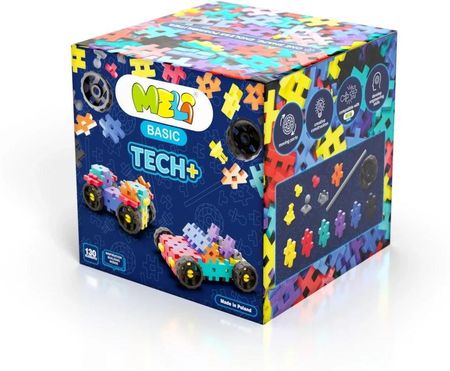 Meli Basic Tech+ 130 El. Klocki Konstrukcyjne Z Kółkami I Osiami
