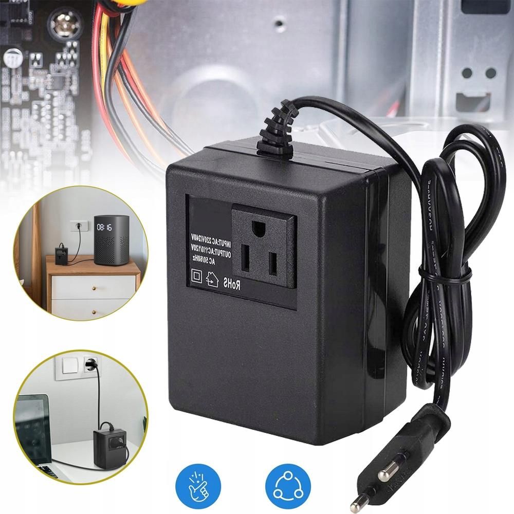 Konwerter Adapter AC 220V DO 110V bez marki 220 V 110 V 200 W ...