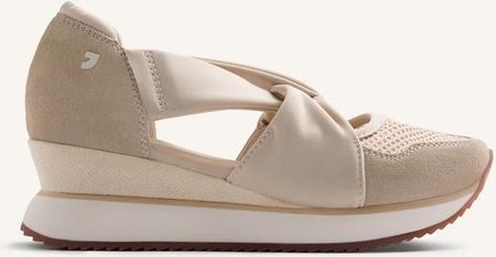 Hiszpańskie sneakersy na koturnie - GIOSEPPO 78616 KREMOWE