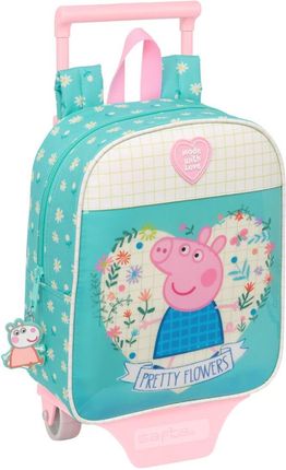 Torba Szkolna Z Kółkami Peppa Pig Pretty Flowers Żółty Mięta 22X27 10Cm