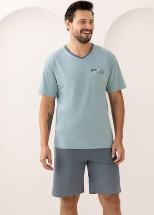 PIŻAMA REGINA MĘSKA 504 NIE XXL (kolor niebieski, rozmiar XXL)