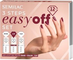 Zdjęcie Semilac Zestaw Lakierów Do Paznokci Led Light 3Step Easy Off Set L19 - Dynów