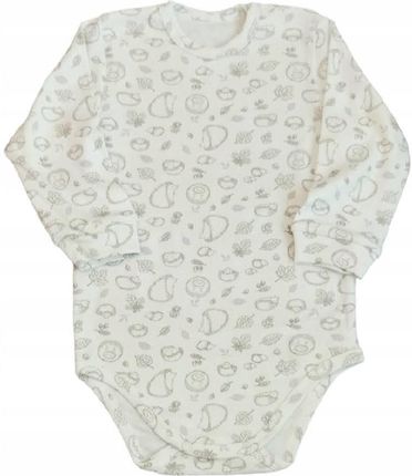 Body niemowlęce długi rękaw r. 80 bawełniane body dla noworodka