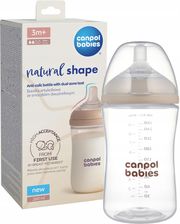 Zdjęcie Canpol Babies Butelka Natural Shape Ze Smoczkiem Dwustrefowym 260Ml 3M+ - Brzozów